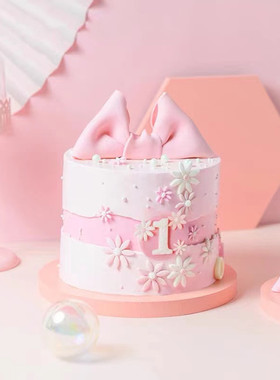 网红卡通粉色系女神闺蜜老婆情人节纯动物奶油生日蛋糕成都配送