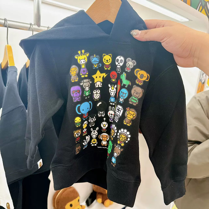 日系潮牌男童加绒卫衣连帽秋冬儿童一体绒上衣冬季男孩加厚衣服