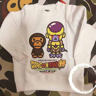 日系潮牌猿人儿童七龙珠款长袖卫衣男童女童加绒纯棉套头圆领上衣