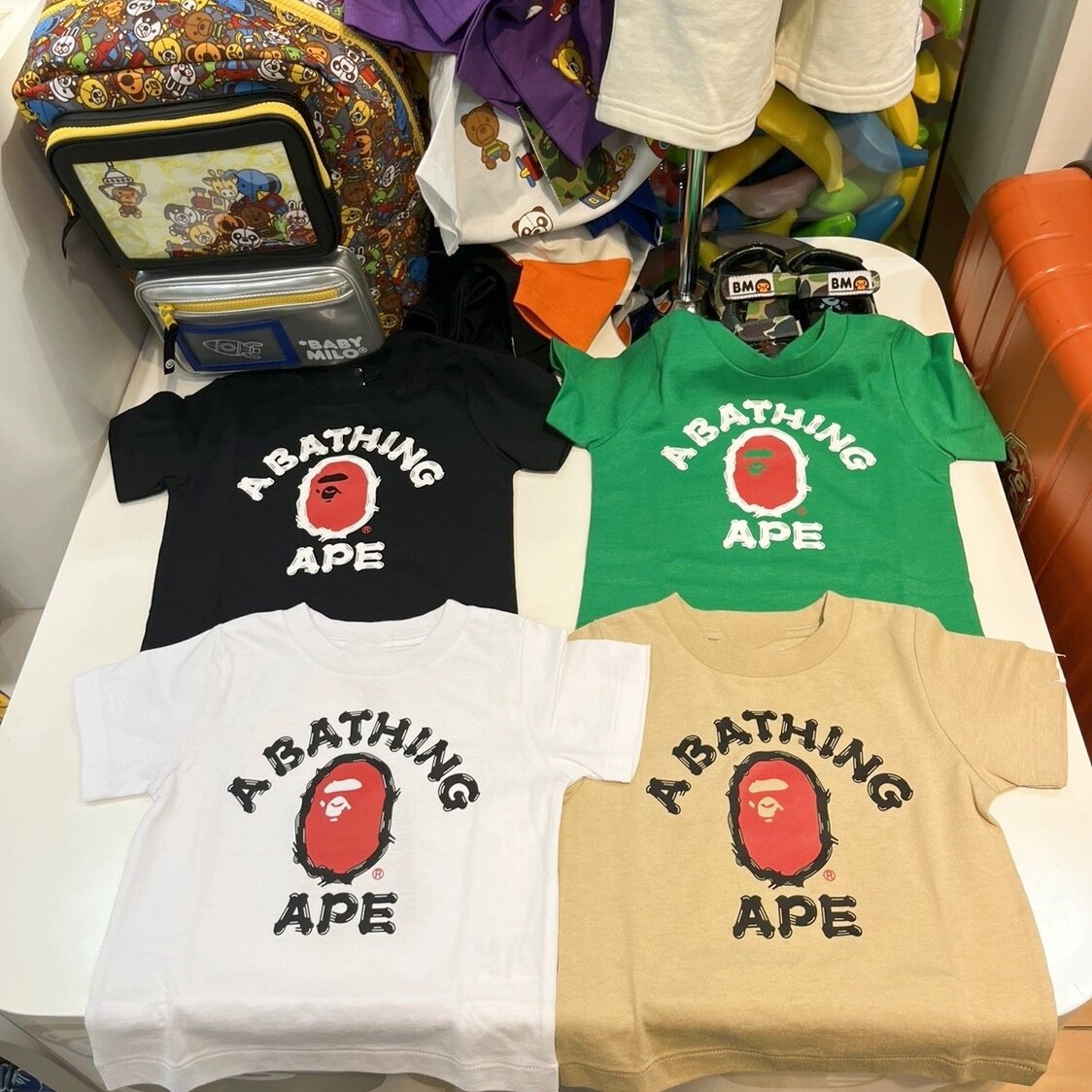 日系潮牌BAPE KIDS童装夏季薄款男女童休闲儿童全棉短袖T恤亲子装