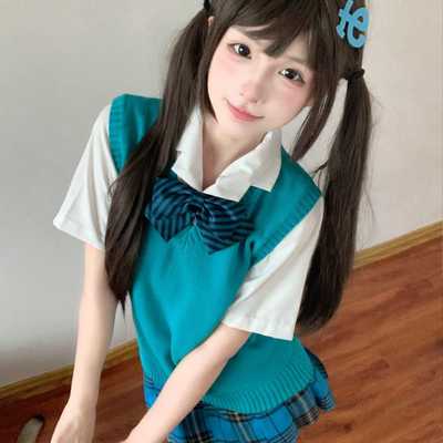 泉屿中/jk马甲原创正品日系学院针织衫毛衣背心女校供感秋季叠穿