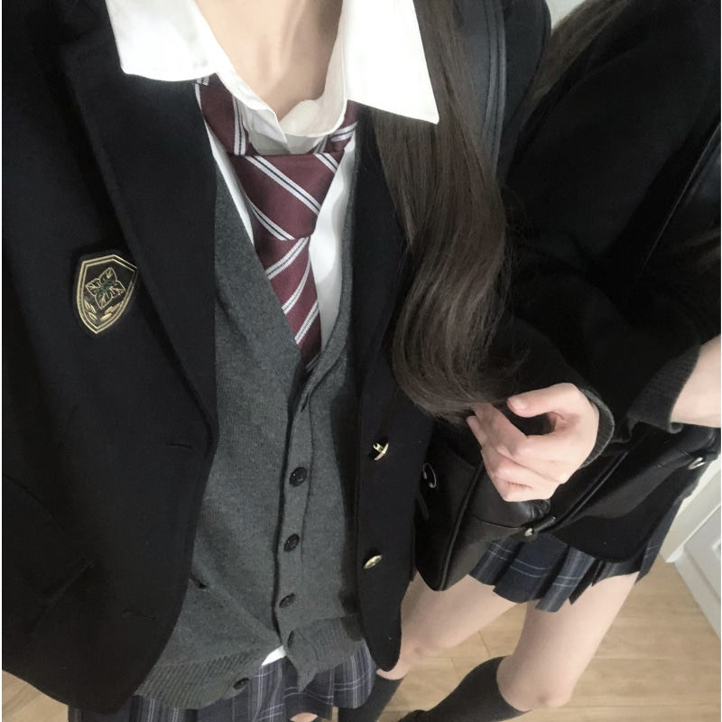 本治高等学院原创 提花领带jk制服DK制服条纹领带校供感基础百搭 模玩/动漫/周边/娃圈三坑/桌游 JK/DK/学生装cos 原图主图