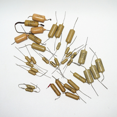 (烨永电子)早期英国MULLARD大盾黄色耦合电容0.1uf 0.22uf 400V等