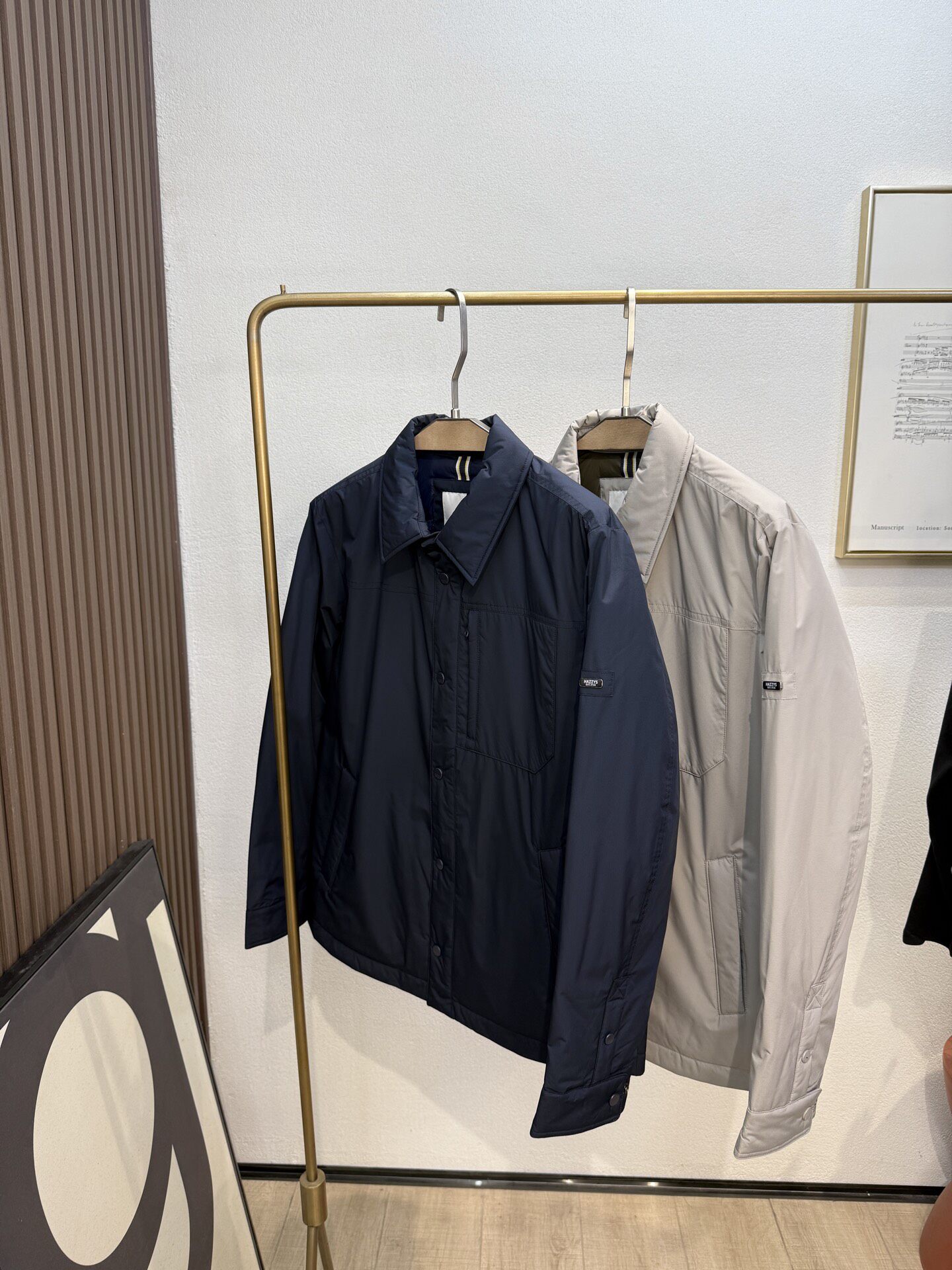 2025秋冬新款男士翻领外套休闲上衣羽绒服行政夹克上班族体制内