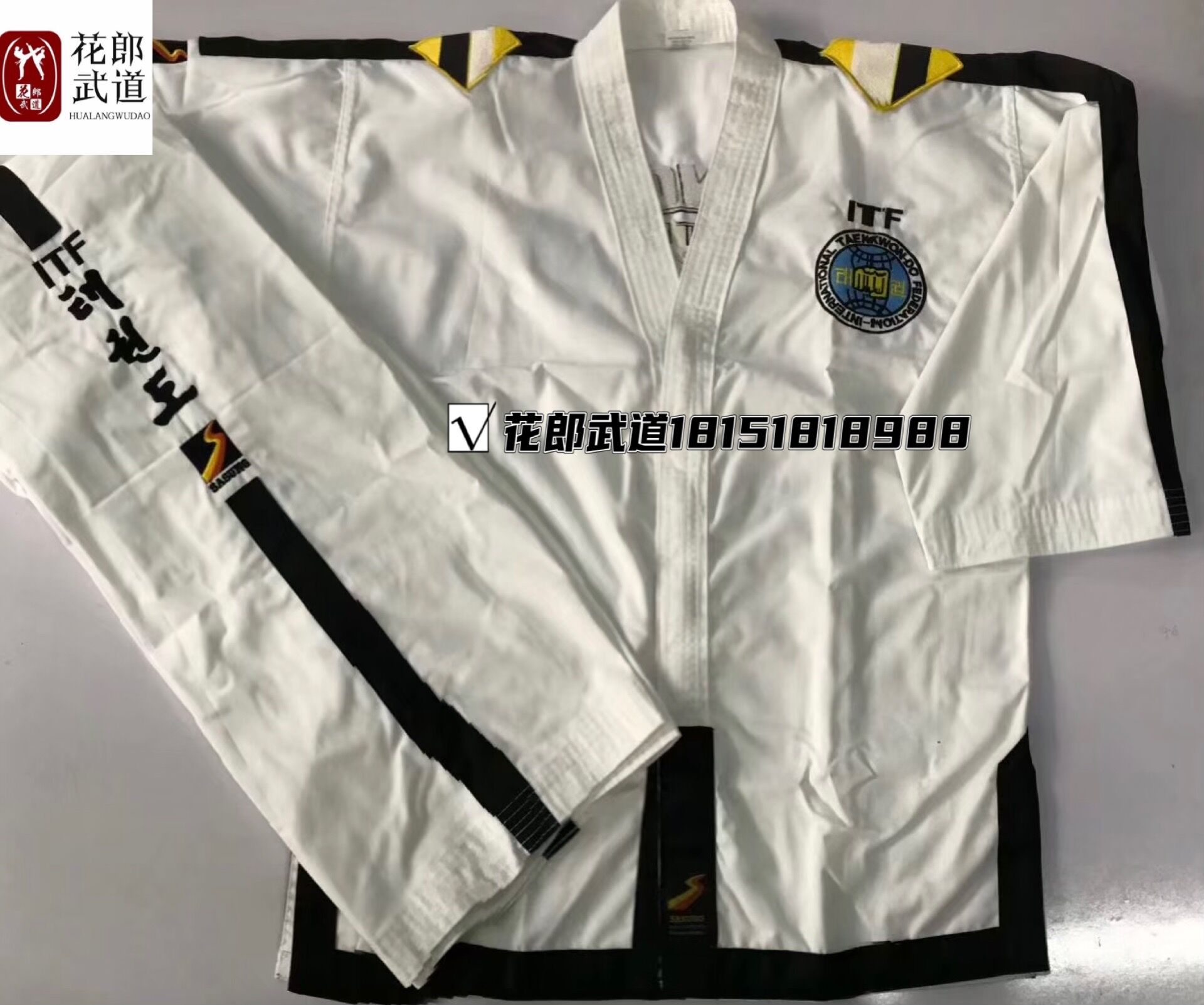 花郎武道 ITF国际比赛服人气推荐SASUNG师圣4-6段师范服肩章另拍 运动/瑜伽/健身/球迷用品 跆拳道服 原图主图