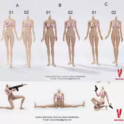 Spot VERYCOOL 1 6-soldier doll half-plastic female PRIME BODY 2 0 upgraded version of big chest mid-chest free hand type