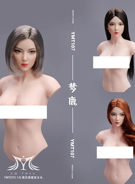 现货 YMTOYS 1/6 可动眼亚洲女头雕 梦鹿 YMT107适合PH包胶女素体