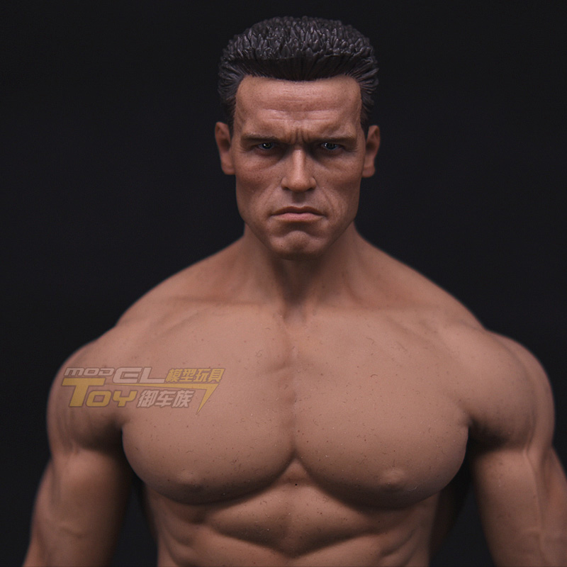 终结者头雕肌肉包胶素体兵人现货