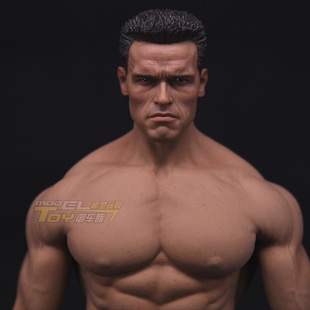 现货1比6兵人 终结者 阿诺 施瓦辛格 头雕适合PH M34肌肉包胶素体