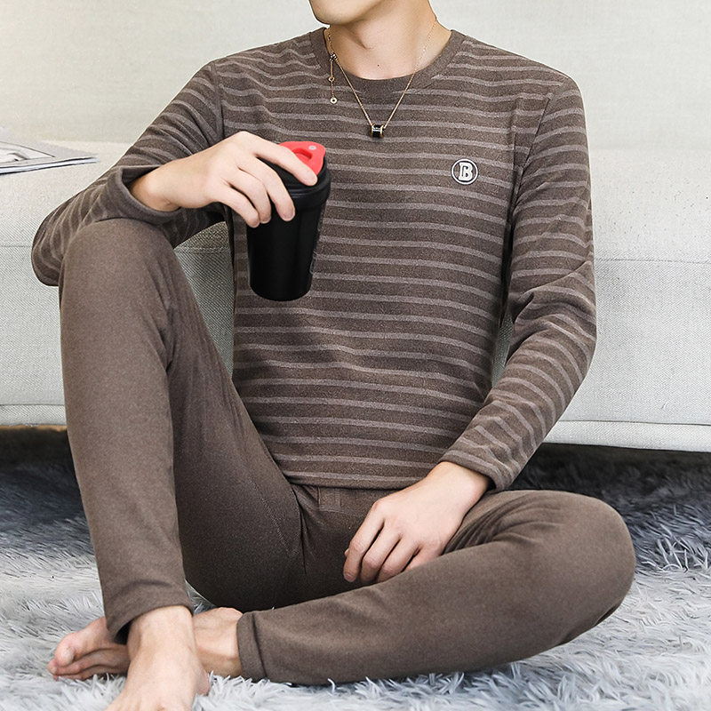 春秋季新款纯棉内衣套装男青年秋衣秋裤圆领透气打底衫棉毛衫,男装,其他套装,淘宝优惠券,粉丝福利购,淘宝优惠卷
