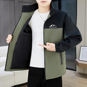 时尚 男装 百搭外套青年潮流宽松帅气冲锋衣 立领休闲夹克新款 春秋季