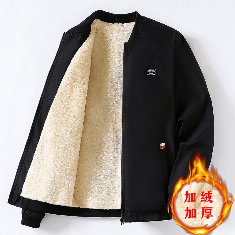 2026新款加绒加厚棒球领棉服男冬季保暖上衣青年休闲外套棉袄