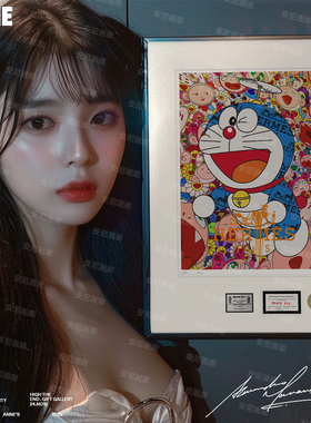 新款哆啦A梦村上隆挂画机器猫摆件装饰画