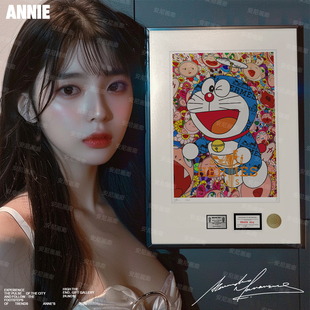 新款哆啦A梦村上隆挂画机器猫摆件装饰画