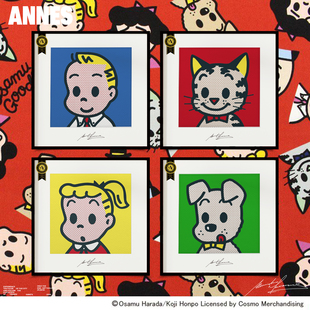 多巴胺日系原田治装饰画可爱安尼画廊ins组合挂画治愈系摆件