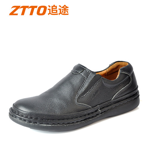 ZTTO头层手工缝制男式休闲皮鞋
