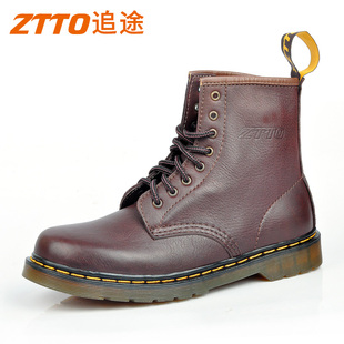 ZTTO亏本清仓特价处理手工牛皮马丁靴英伦男真皮短靴牛筋底皮鞋子