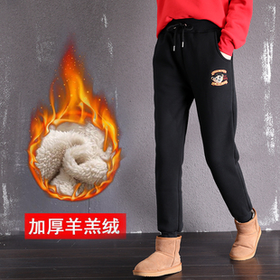 80cm 腰围66 开档隐形拉链加绒加厚保暖棉裤 羊羔绒弹力刺绣长裤