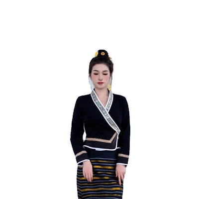 超显瘦傣族套装西双版纳高级旅拍写真显气质大码泰式傣族工作服装