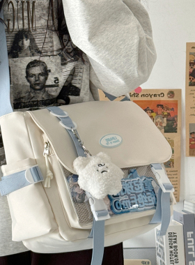 大容量学院风斜挎包日系二次元少女痛包休闲百搭学生上课单肩包女