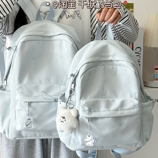 轻便简约旅游百搭背包 通勤双肩包韩版 新款 纯色书包女学生休闲时尚