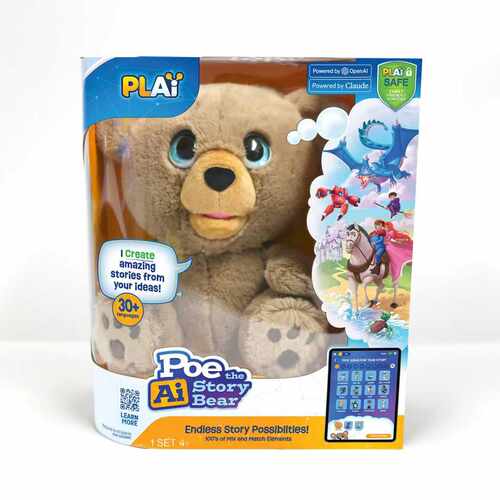 美国POE the AI Story Bear 人工智能故事熊布偶毛绒玩具PLAI