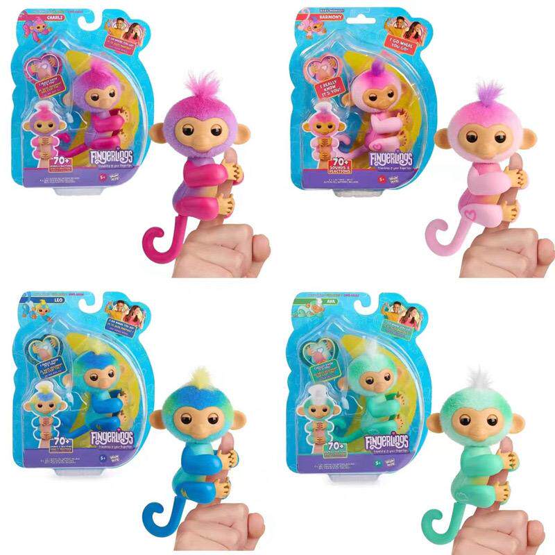 Fingerlings 智能多彩触摸互动电动指尖宠物猴子宝宝独角兽手指猴