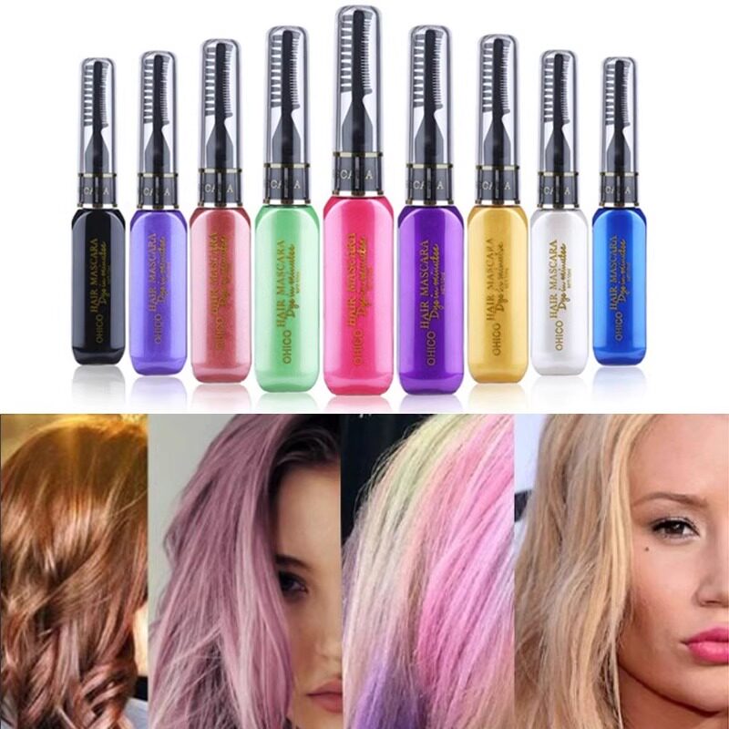一次性彩色膏植物笔棒可洗掉孕妇在家临时挂耳发喷雾神器网红美发