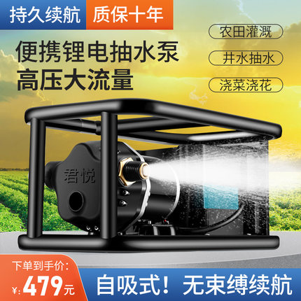 充电式抽水泵浇菜神器浇水机自动电动锂电池抽水机器农用灌溉田地