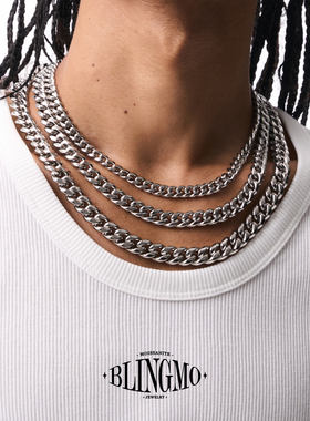 BLINGMO美式古巴链男士精工项链