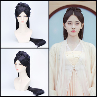 古装女士假发套唐朝侍女假发古风汉服整顶发套舞台演出头套B-036