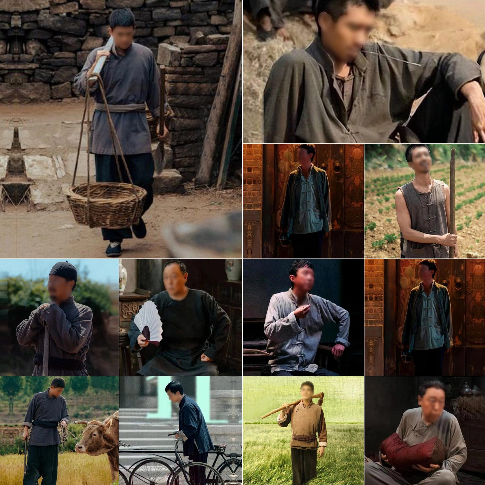 民国陕西北汉子棉麻服地主演出服生活万物同款影视古装农民百姓装