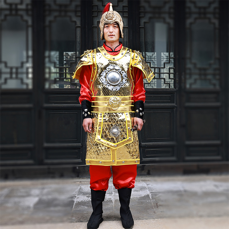 古代将军盔甲战袍影视古装将士士兵服装舞台演出cosplay全套铠甲