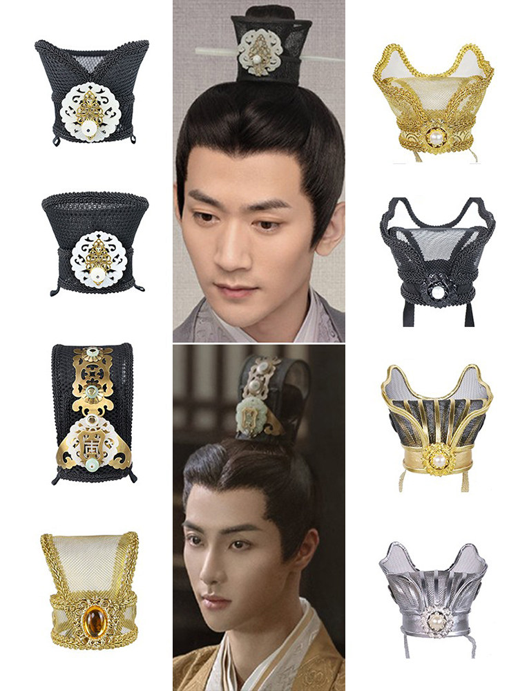 古装造型男子束发头冠古代将军公子少爷发饰古风汉服男头饰发冠