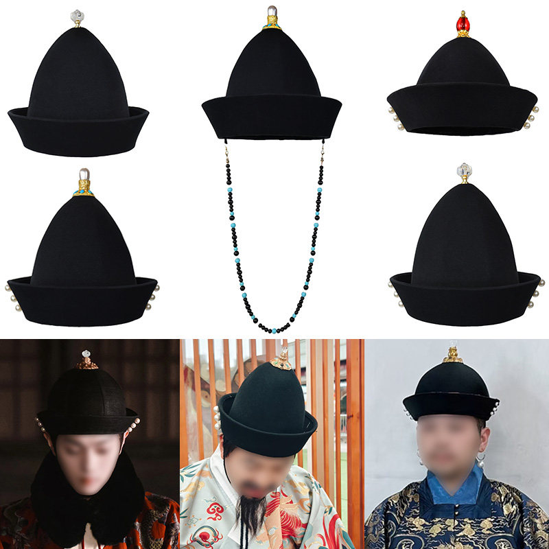 明制折檐帽直檐帽奓檐珍珠帽檐上折锦衣卫飞鱼服古代造型汉服男帽