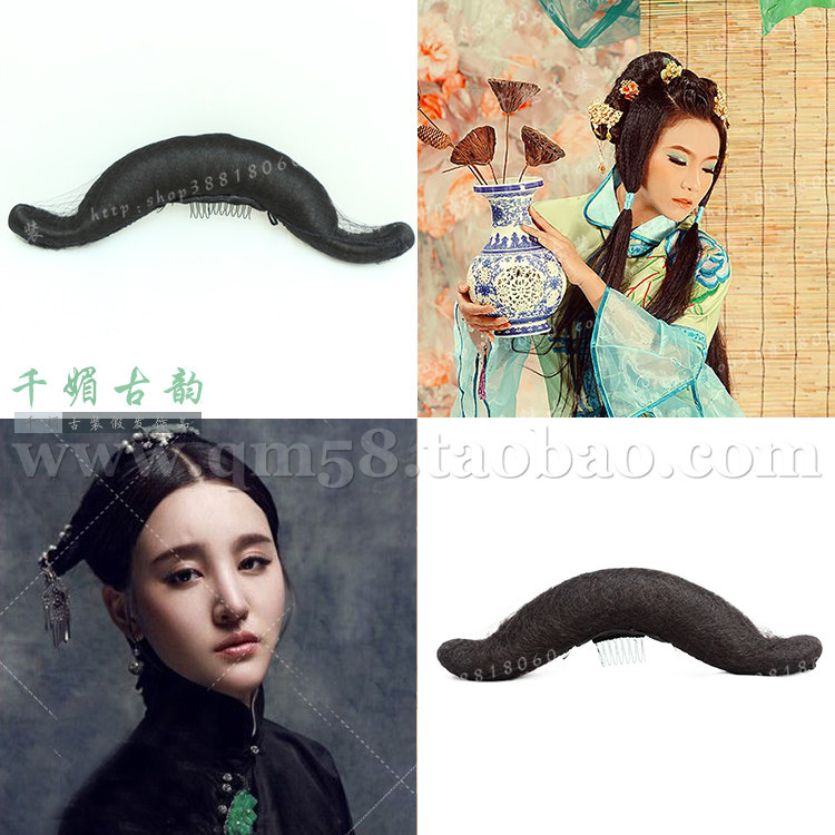 千魅古装假发小清新影楼新娘盘发假发大唐汉服主题玉人歌发髻