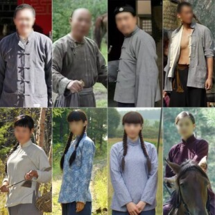 朱开山同款影视古装农民百姓棉麻服土匪村姑丫鬟地主掌柜演出服装