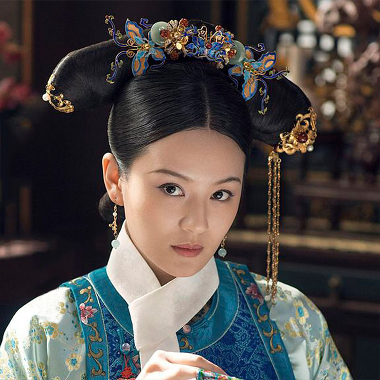 影视如懿传贵妃假发旗头发饰清朝皇后妃子嫔妃发髻写真演出旗头