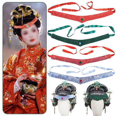 汉服配饰王熙凤抹额头饰假发套戏曲写真老太君百搭明制发饰头饰