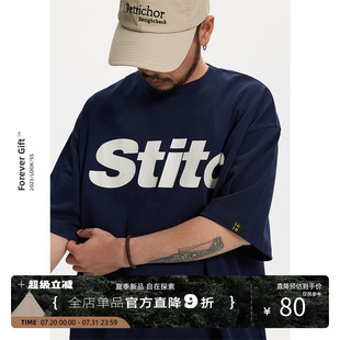 復(fù)古寬松半袖 體恤上衣潮 300克重磅純棉日系印花T恤男女短袖 SHOGA