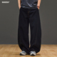 美式 复古弯刀异色车线牛仔裤 男士 秋季 高级设计感小众直筒休闲长裤