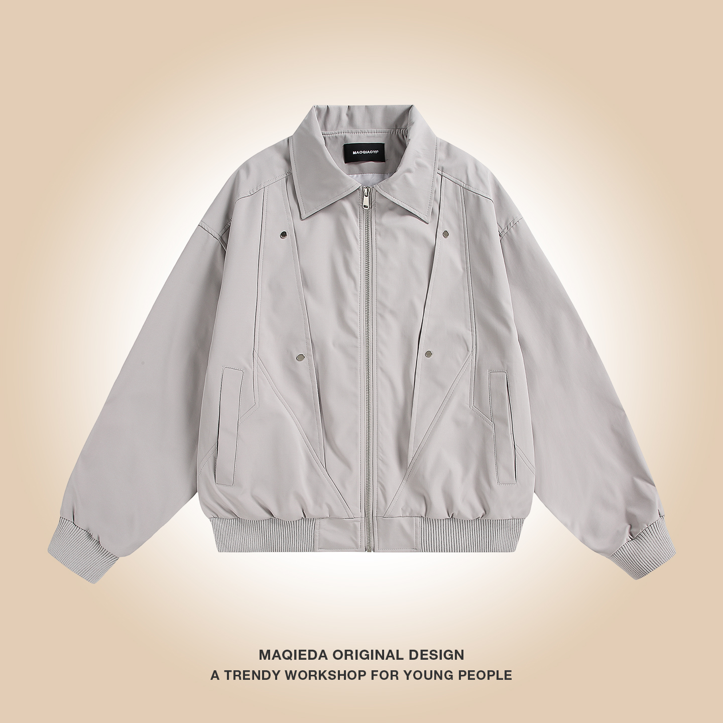 秋冬美式高街翻领上衣飞行员男款