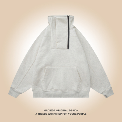 马切达冬季美式男款加绒卫衣