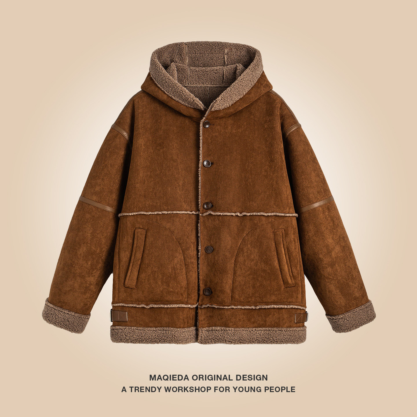 马切达冬季加绒加厚户外休闲棉服连帽美式复古棉衣男女同款棉袄潮,男装,棉衣,淘宝优惠券,粉丝福利购,淘宝优惠卷