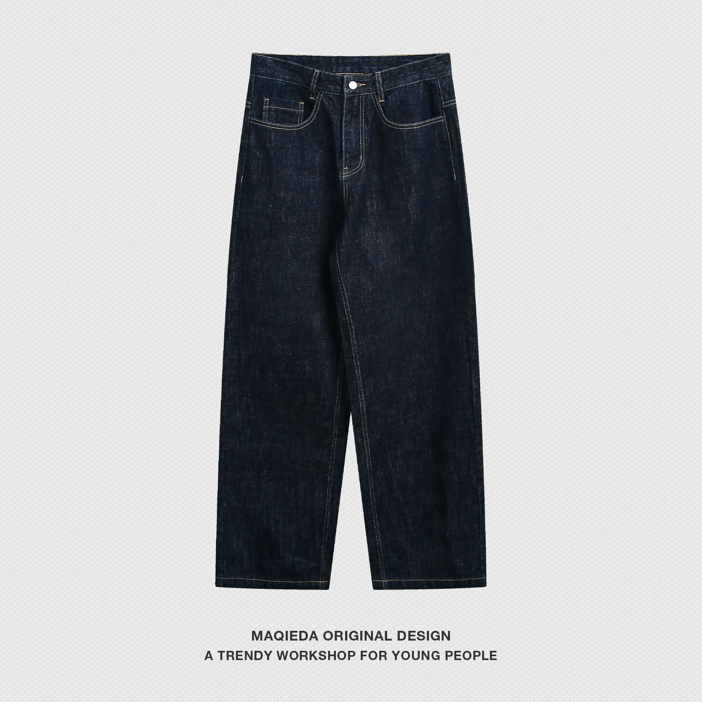 MAQIEDA春季辑明线水洗休闲长裤男士直筒百搭牛仔裤美式复古男裤,男装,牛仔裤,淘宝优惠券,粉丝福利购,淘宝优惠卷
