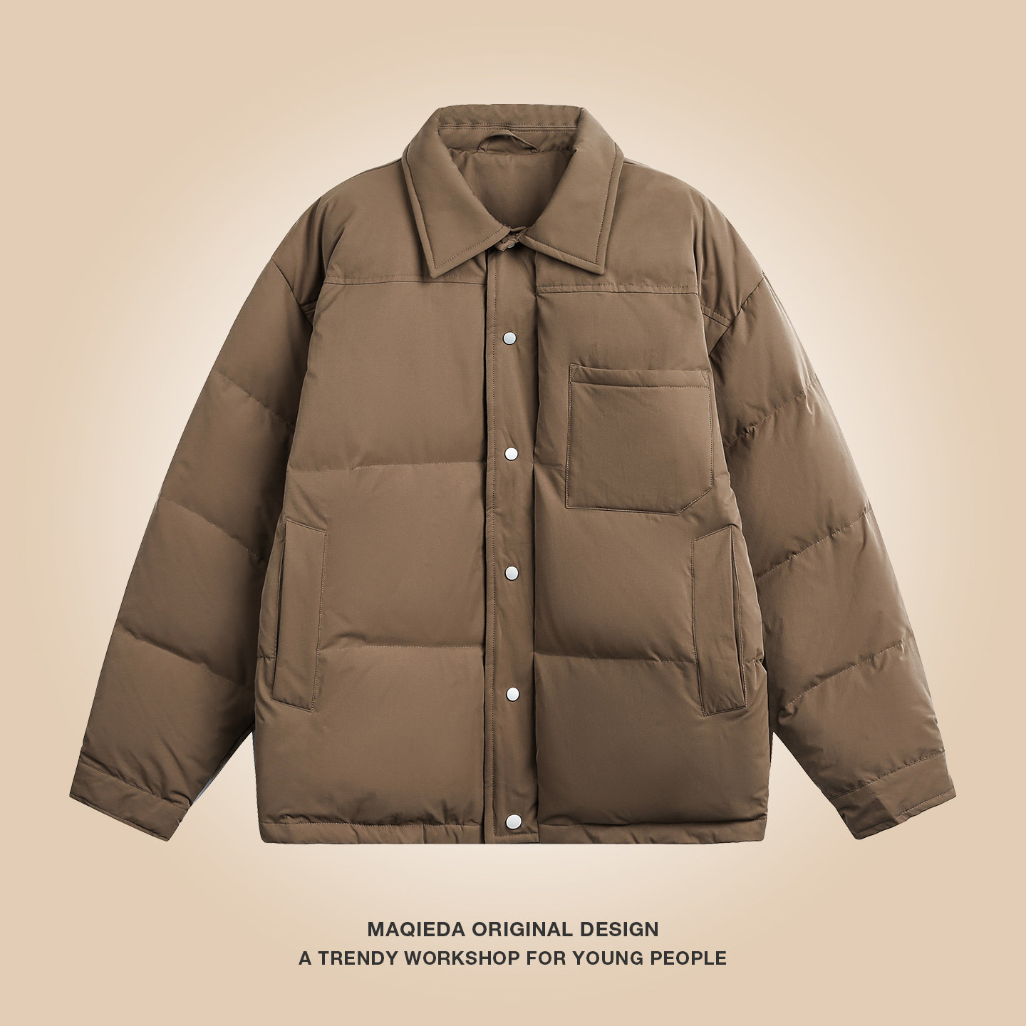 马切达冬季工装日系羽绒服男士