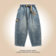 设计感腰带男士 牛仔裤 水洗复古长裤 马切达秋季 直筒休闲裤 子男潮牌