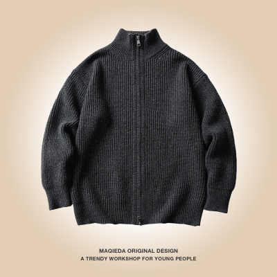 马切达秋冬复古开衫毛衣男士