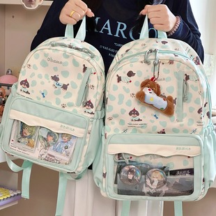 初中高中学生书包女生 ins大容量轻便痛包双肩包可爱少女校园背包