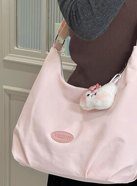 韩版ins大容量单肩包包女生 休闲百搭饺子包大学生上课通勤斜挎包